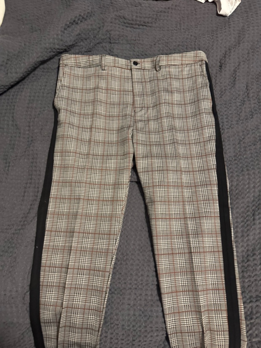Mauvais Cropped Check Trousers – Size 34